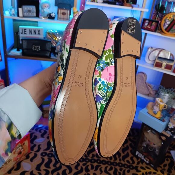 New with Box Gucci Ken Scott Jordaan Floral Print Loafer EU 37 - Picture 6 of 8